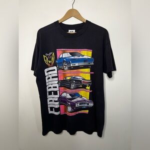 Vintage 90s 1991 SSI Pontiac Firebird Single Stitch G Shirt Size L *FLAWS*